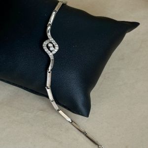 925 Italian Sterling Silver Brilliant Cut White Cubic Zirconia Bracelet