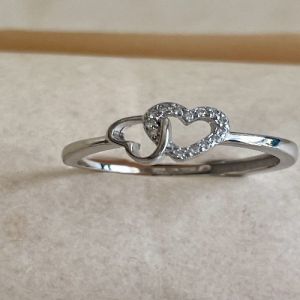 925 Italian Sterling Silver Zirconia Diamond Soulmate Ring