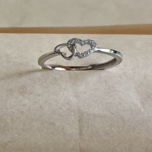 925 Italian Sterling Silver Zirconia Diamond Soulmate Ring