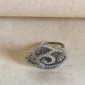 Crystal Bloom Sterling Silver Zirconia Diamond Ring