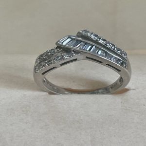 Crystal Empress Sterling Silver Zirconia Diamond Ring