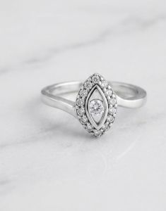 Ethereal Eye Designer Zirconia Diamond Sterling Silver Ring