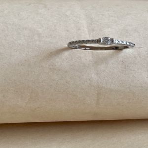 Graceful Solitaire Sterling Silver Zirconia Diamond Ring