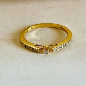 Ladies 1Kt Gold Natural Diamond Pave Engagement Ring