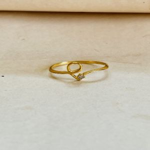 Ladies Endless Curve 1Kt Gold Natural Diamond Designer Ring