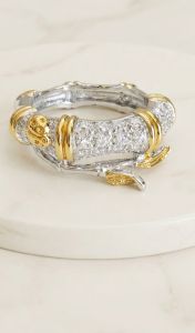 Ladybug Secret Garden 925 Italian Sterling Silver Zirconia Diamond Ring