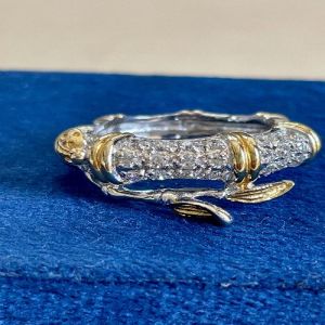 Ladybug Secret Garden 925 Italian Sterling Silver Zirconia Diamond Ring