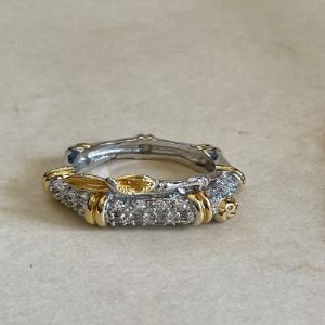 Ladybug Secret Garden 925 Italian Sterling Silver Zirconia Diamond Ring