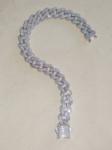 Mens Glaciére Sterling Silver Diamond Bracelet
