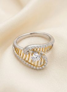 Solitaire Nest 925 Italian Sterling Silver Zirconia Diamond Ring