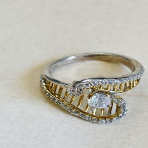 Solitaire Nest 925 Italian Sterling Silver Zirconia Diamond Ring