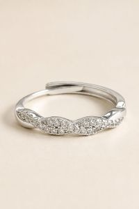 The Riviera 925 Italian Sterling Silver White Cubic Zirconia Diamond Ring