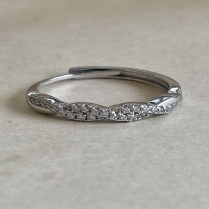 The Riviera 925 Italian Sterling Silver White Cubic Zirconia Diamond Ring