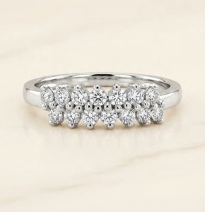 The Starlight Grid Italian Sterling Silver Zirconia Diamond Ring