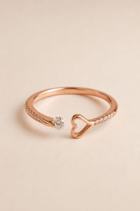 Valentine 925 Italian Sterling Silver Zirconia Diamond Ring