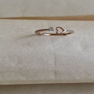Valentine 925 Italian Sterling Silver Zirconia Diamond Ring