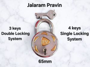 65mm Round Dual Tone Double Locking Padlock