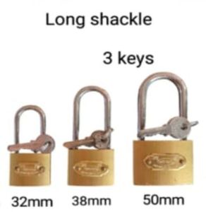 Brass Padlock Long Shackle Key Lock