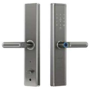 Digital Door Lock Grey Fingerprint RFID Password Smart Lock