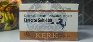Cenforce Soft 100mg Sildenafil Citrate Chewable Tablets