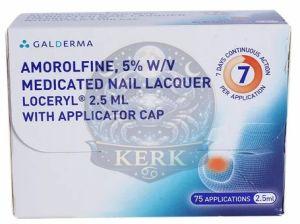 Loceryl 2.5ml Amorolfine 5% Medicated Nail Lacquer