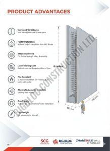 Steel Reinforced AAC Wall Panel 4000x600x100