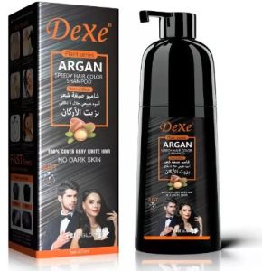 420ml Dexe Natural Black Argan Speedy Hair Color Shampoo