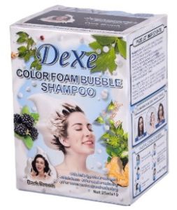 Dexe Dark Brown Color Foam Bubble Shampoo