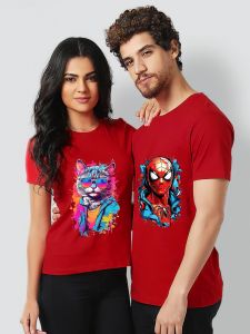 Custom DTF Print Polyester Round Neck T-Shirts