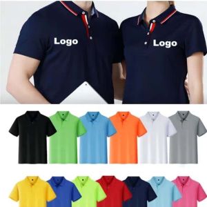 Custom Print Cotton Fleece Polo T-Shirts