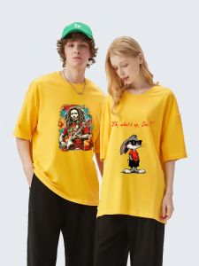 Custom Print Oversized 240 GSM Round Neck T-Shirts