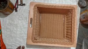 Bamboo Wicker Picnic Basket with Lid