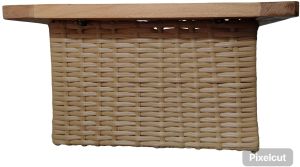 Corner Wicker Handle Storage Basket
