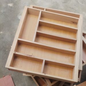 Wooden Cutlery Drawer Organizer Tray