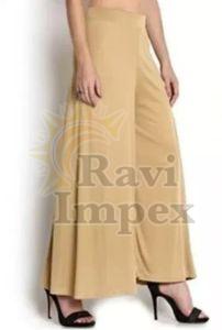 Beige Plain Ladies Palazzo