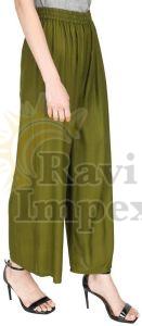 Green Plain Ladies Palazzo