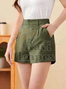Green Women Short Pant