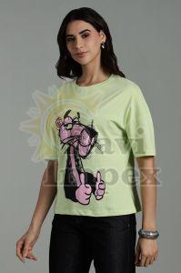 Ladies Soft Cotton Round Neck T-Shirt