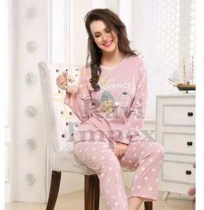 Printed Ladies Cotton Night Suit