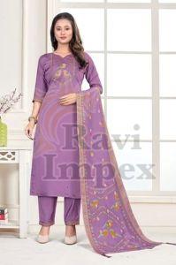Voilet Solid Ladies Kurti Pant Set