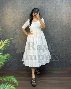 White Casual Wear One Piece Dress