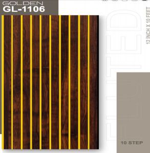 10 Inch Golden Line PVC Fluted Wall Panel