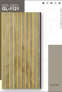 10 Inch Golden Line PVC Fluted Wall Panel