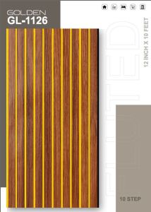 10 Inch Golden Line PVC Fluted Wall Panel