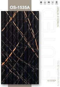 10 Inch Golden Line PVC Fluted Wall Panel