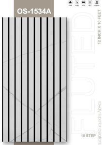 10 Inch Golden Line PVC Fluted Wall Panel