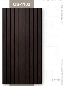 10 Inch Black Line PVC Fluted Wall Panel
