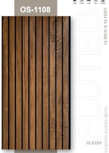 10 Inch Black Line PVC Fluted Wall Panel