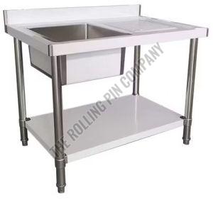 Stainless Steel Utility Sink with Worktable