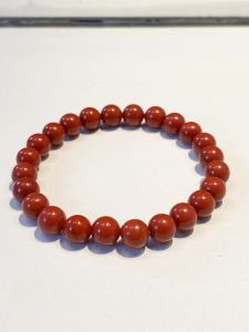 Natural Red Jasper Beaded Stretchable Bracelet